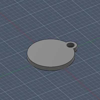 Mẫu móc khóa 3D tròn cơ bản dễ tùy chỉnh - File in STL miễn phí