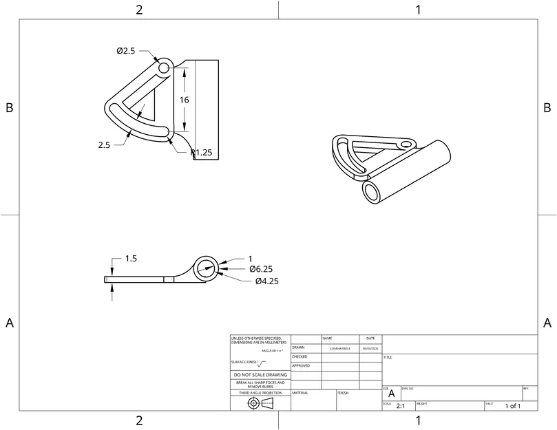 Ngàm gắn camera điều chỉnh cho DJI O4 Air Unit Pro (dành cho Whoops) - Image 3