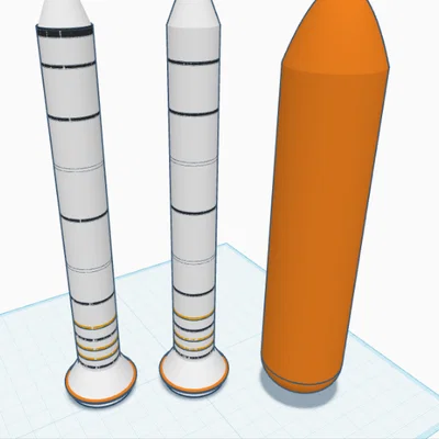 Mô hình tên lửa đẩy Space Shuttle Booster in 3D độc đáo
