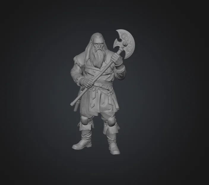 Mô hình chiến binh lùn Dwarf 150mm - Tượng trang trí game RPG - Image 1