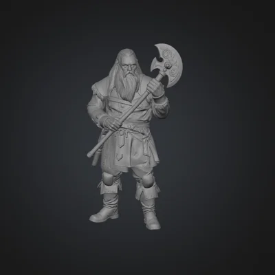 Mô hình chiến binh lùn Dwarf 150mm - Tượng trang trí game RPG