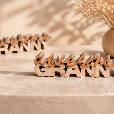 Bảng chữ 3D “Awesome Granny” – 4 phiên bản (có/không tim, chữ nhỏ/lớn)