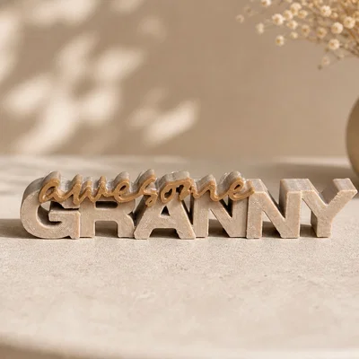 Bảng chữ 3D “Awesome Granny” – 4 phiên bản (có/không tim, chữ nhỏ/lớn)