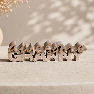 Bảng chữ 3D “Awesome Granny” – 4 phiên bản (có/không tim, chữ nhỏ/lớn)