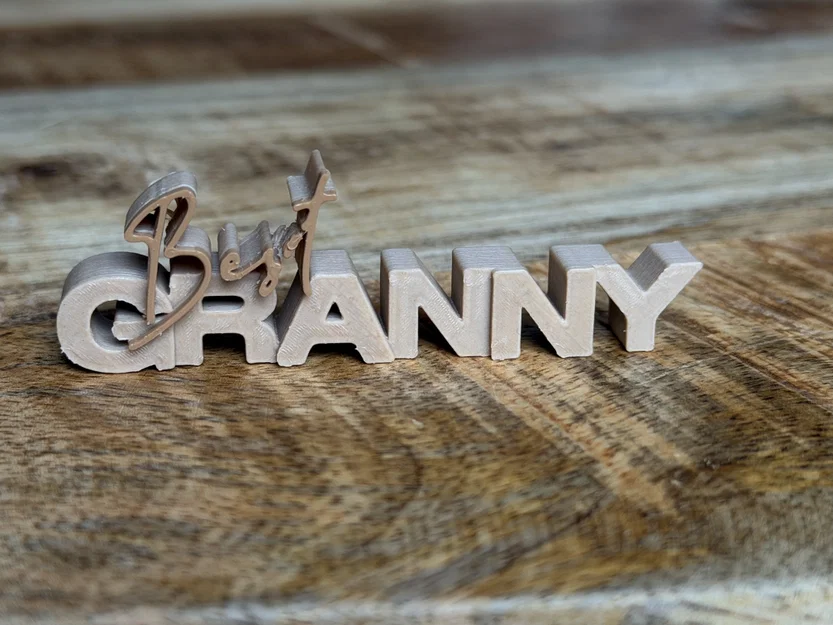 Bảng chữ 3D “Best Granny” (2 phiên bản) - Image 2