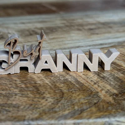 Bảng chữ 3D “Best Granny” (2 phiên bản)