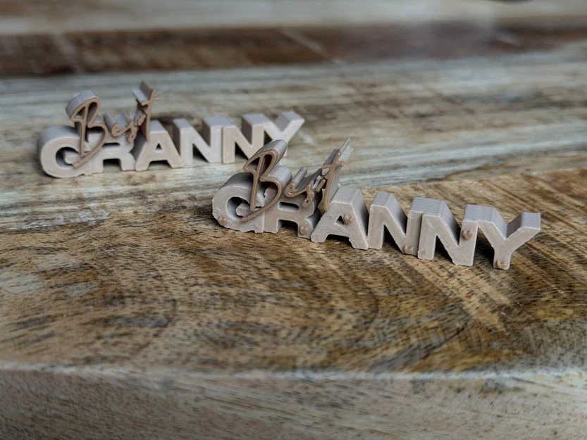 Bảng chữ 3D “Best Granny” (2 phiên bản) - Image 3