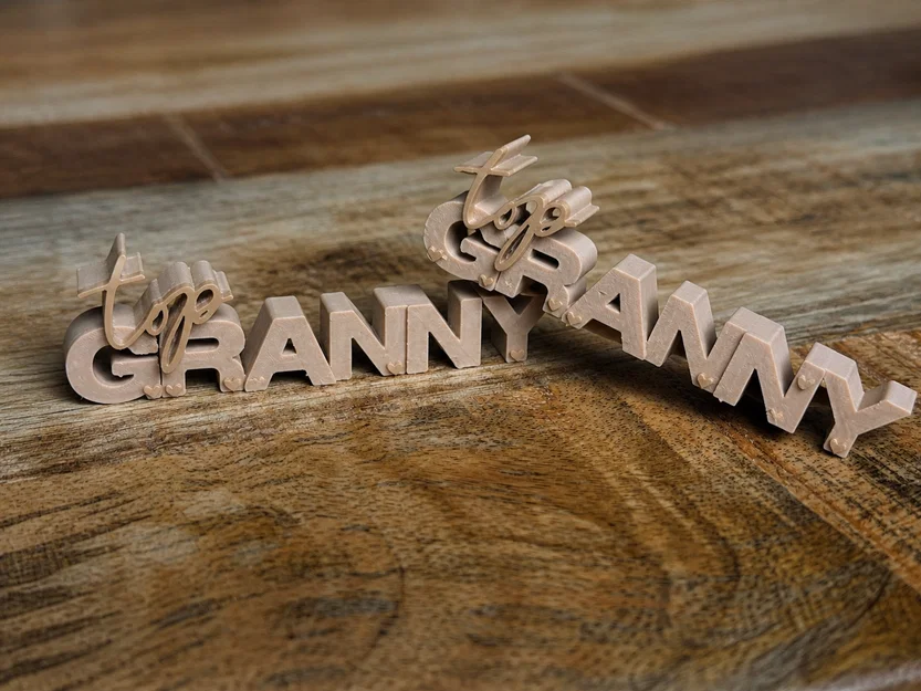 Top Granny – Bảng Chữ 3D (2 Phiên Bản) - Image 1