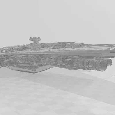 Mô hình in 3D Imperial Star Destroyer - Phiên bản tùy chỉnh cực chi tiết