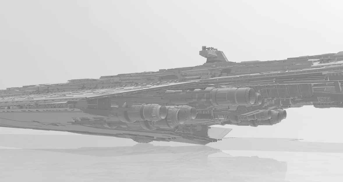 Mô hình in 3D Imperial Star Destroyer - Phiên bản tùy chỉnh cực chi tiết - Image 3