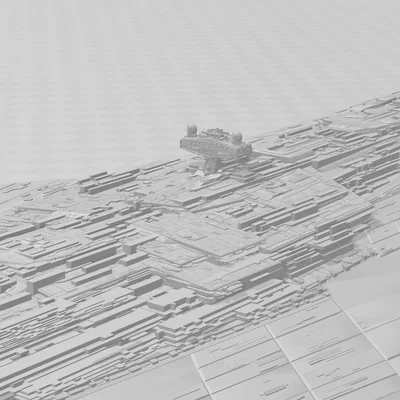 Mô hình in 3D Imperial Star Destroyer - Phiên bản tùy chỉnh cực chi tiết