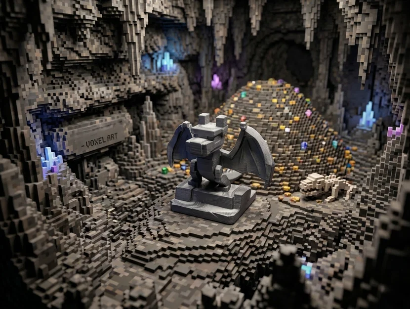 Pixel Dragon – Voxel Style - Image 1