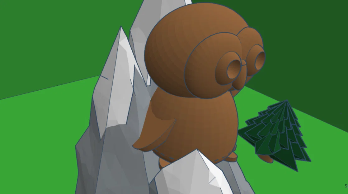 Mô hình 3D chú cú Derpy Owl ngộ nghĩnh cho góc làm việc - Image 2