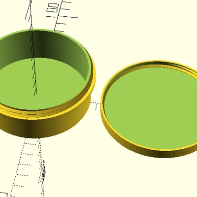 Hộp tròn có nắp vặn ren (round box with threaded lid)