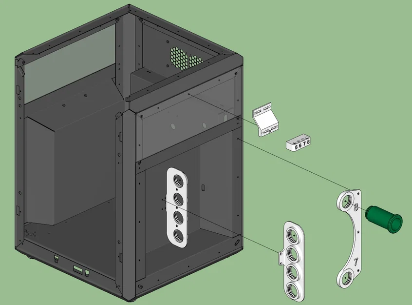 Giá gắn spool & dẫn filament INDX (Spool mount and filament quide) - Image 2