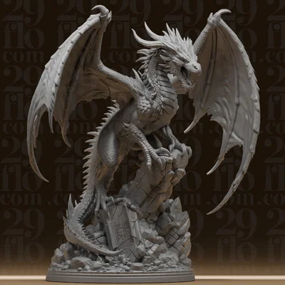 #174 Tượng Rồng Fantasy Gầm Rú - Quái Thú Có Cánh