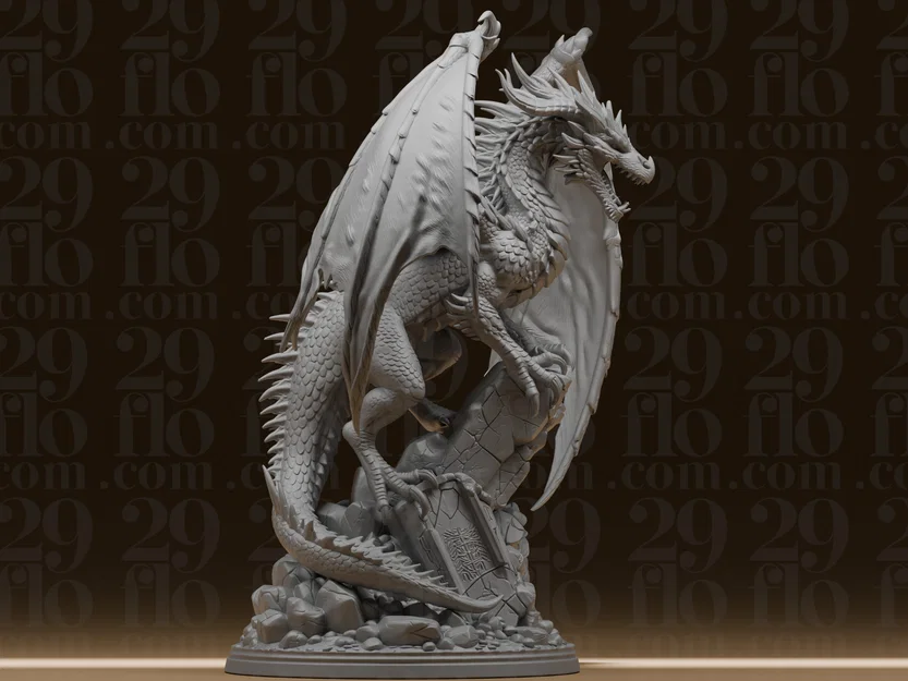 #174 Tượng Rồng Fantasy Gầm Rú - Quái Thú Có Cánh - Image 2