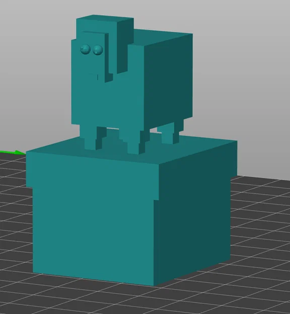 Mô hình The Merry Sheep phong cách Voxel in 3D trang trí độc đáo - Image 1