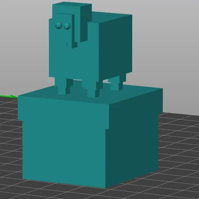 Mô hình The Merry Sheep phong cách Voxel in 3D trang trí độc đáo