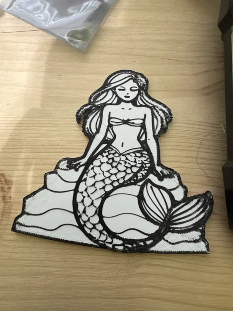 Mô hình Nàng tiên cá (Mermaid) trang trí in 3D tinh tế - Image 1