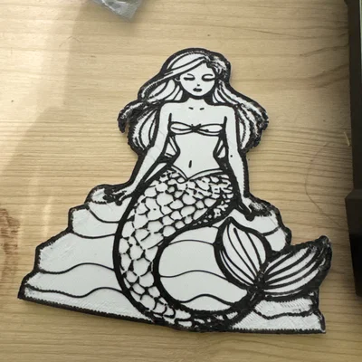 Mô hình Nàng tiên cá (Mermaid) trang trí in 3D tinh tế
