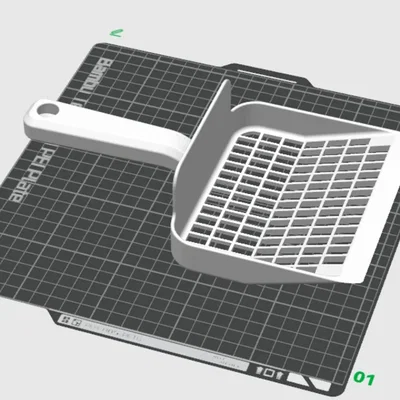 Xẻng dọn vệ sinh cho mèo 3D in tại nhà cực bền