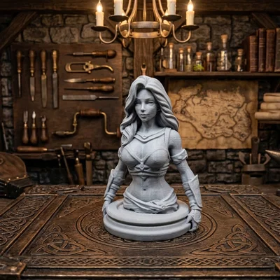 Nữ Chiến Binh Fantasy - Tượng Bán Thân Sưu Tầm Siêu Chi Tiết