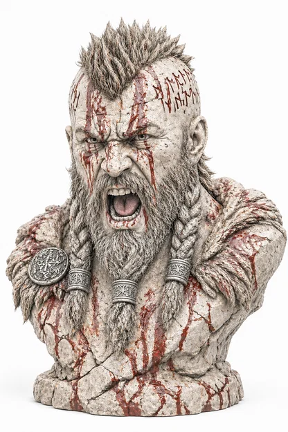 VALDR: War Form – Tượng Bán Thân Viking Berserker Tối Ưu Cho FDM - Image 1