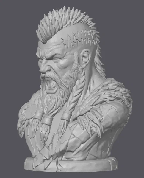 VALDR: War Form – Tượng Bán Thân Viking Berserker Tối Ưu Cho FDM - Image 2