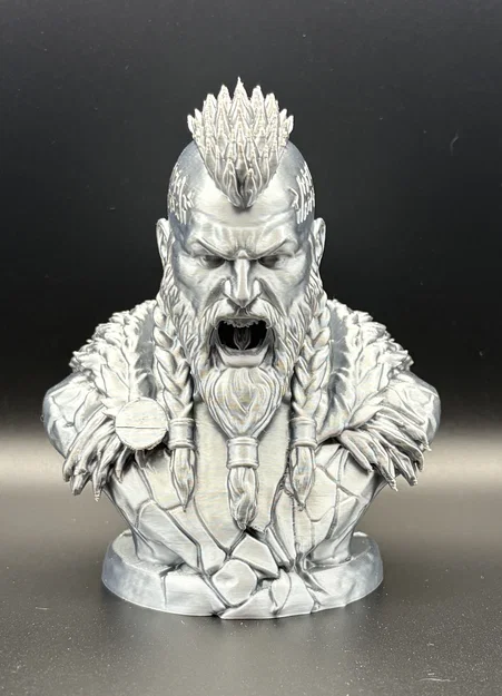VALDR: War Form – Tượng Bán Thân Viking Berserker Tối Ưu Cho FDM - Image 3