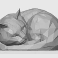 Giá đỡ ảnh hình chú mèo ngủ low poly siêu đáng yêu - Thumbnail 2