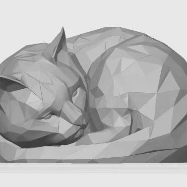 Giá đỡ ảnh hình chú mèo ngủ low poly siêu đáng yêu