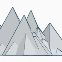 Miễn phí 3D Low Polly Mountains (Núi Low-Poly)