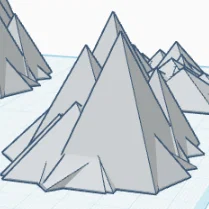 Miễn phí 3D Low Polly Mountains (Núi Low-Poly)