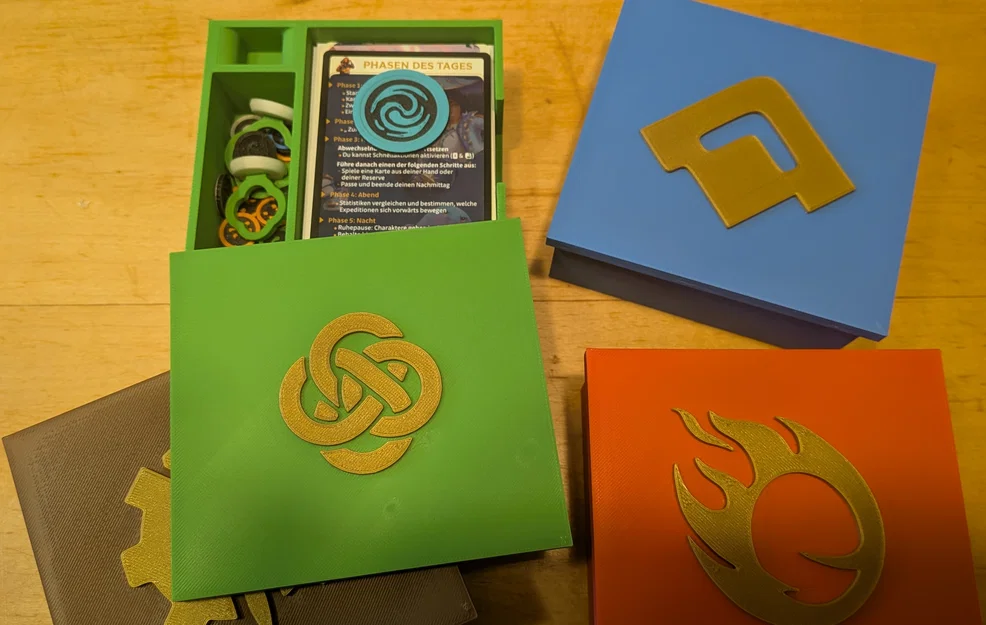 Nắp có logo các faction cho hộp bài Altered (Deck pour carte jeux altered) - Image 2