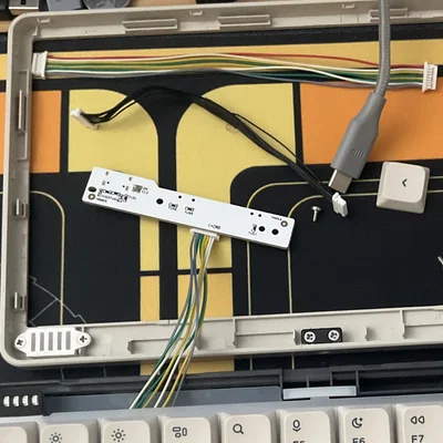 Vỏ cyber keyboard kèm monitor (cho Nuphy Node75 + Waveshare 6.25")