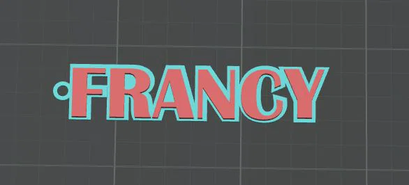 Móc khóa tên FRANCY (portachiavi con nome FRANCY) - Image 1
