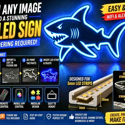 Biến Bất Kỳ Hình Ảnh Nào Thành Bảng Hiệu LED 3D (Không Cần Hàn)