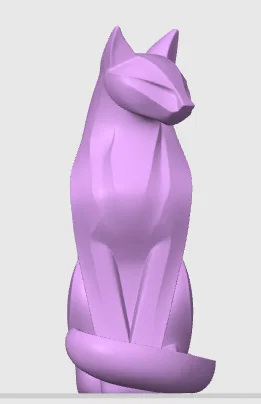 Mô hình chú mèo ngồi giữ ảnh (Sitting cat) phong cách Low Poly - Image 2