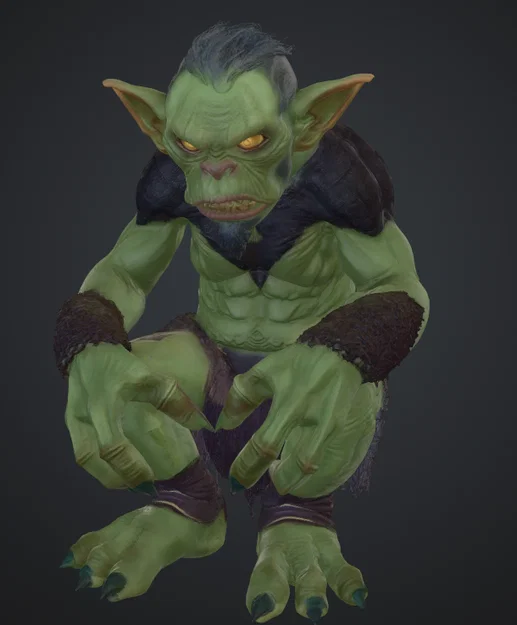 Mô hình 3D Quỷ hang động đang ngồi - Cave Troll (höhlentroll sitzend) - Image 1