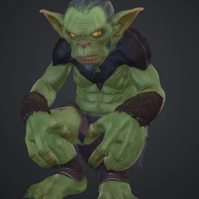Mô hình 3D Quỷ hang động đang ngồi - Cave Troll (höhlentroll sitzend)