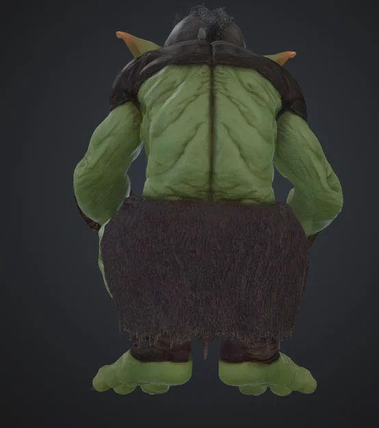 Mô hình 3D Quỷ hang động đang ngồi - Cave Troll (höhlentroll sitzend) - Image 3