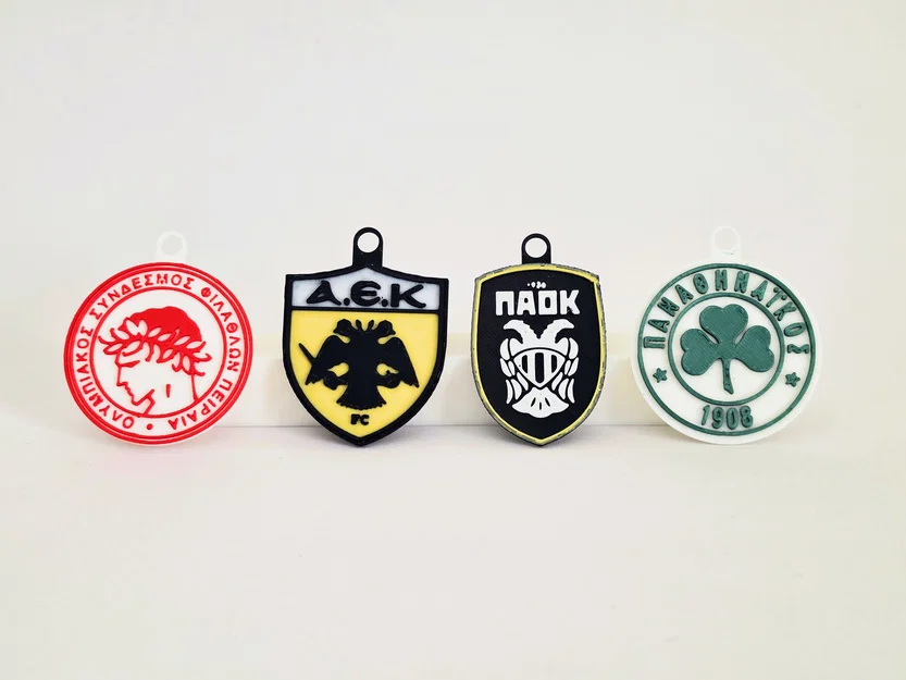 Bộ Móc Khóa In 3D CLB Bóng Đá Hy Lạp (Greek Football Club) – Set 4 Mẫu - Image 1