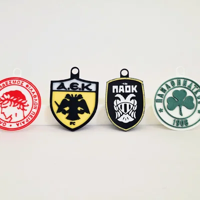 Bộ Móc Khóa In 3D CLB Bóng Đá Hy Lạp (Greek Football Club) – Set 4 Mẫu