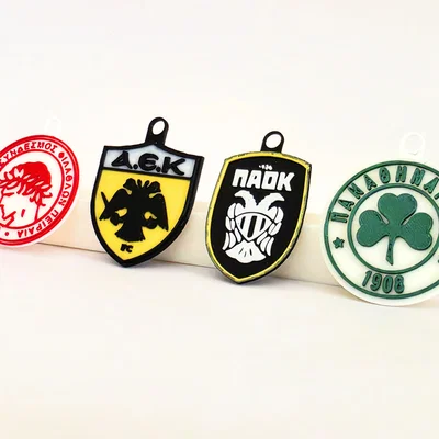 Bộ Móc Khóa In 3D CLB Bóng Đá Hy Lạp (Greek Football Club) – Set 4 Mẫu