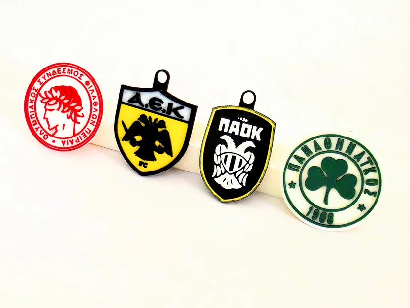 Bộ Móc Khóa In 3D CLB Bóng Đá Hy Lạp (Greek Football Club) – Set 4 Mẫu - Image 3