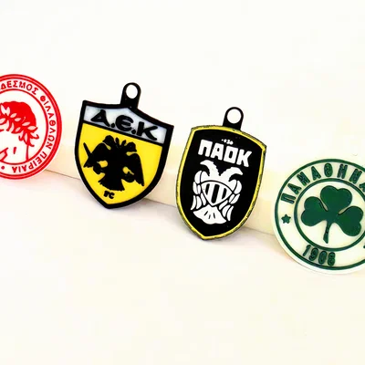 Bộ Móc Khóa In 3D CLB Bóng Đá Hy Lạp (Greek Football Club) – Set 4 Mẫu