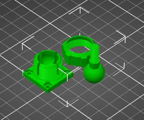 0.25-20_Ball_and_Socket_CameraMount – Ngàm camera ball & socket - Image 2
