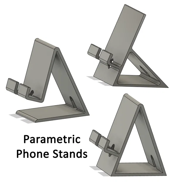 Bộ sưu tập giá đỡ điện thoại và máy tính bảng parametric (3 mẫu) - Image 1