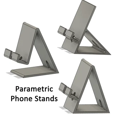 Bộ sưu tập giá đỡ điện thoại và máy tính bảng parametric (3 mẫu)